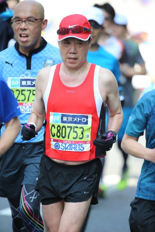 2016년 도쿄마라톤 모습.