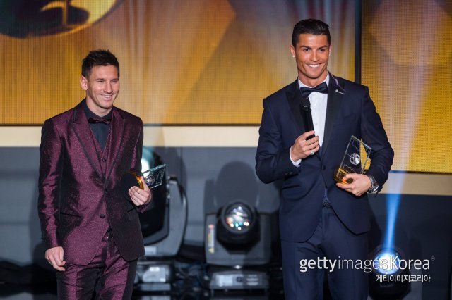 메시(왼쪽)와 호날두. 사진=게티이미지코리아