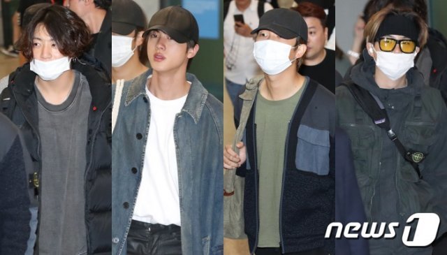 방탄소년단 정국, 진, RM, 슈가(왼쪽부터) © 뉴스1