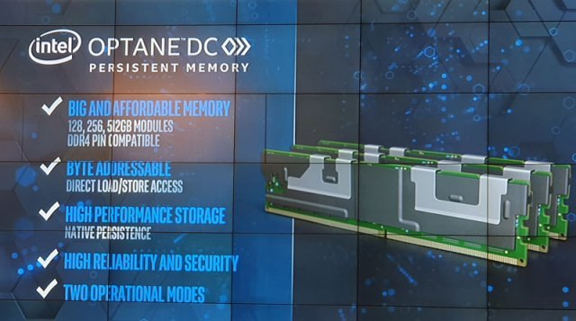 DRAM 슬롯에 꽂아 쓰는 비휘발성 저장장치인 인텔 옵테인 DC 퍼시스턴트 메모리 (출처=IT동아)
