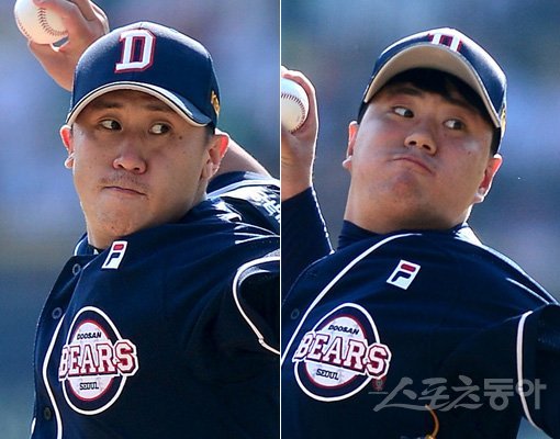 두산 이용찬(왼쪽)-이영하. 잠실｜김종원 기자 won@donga.com