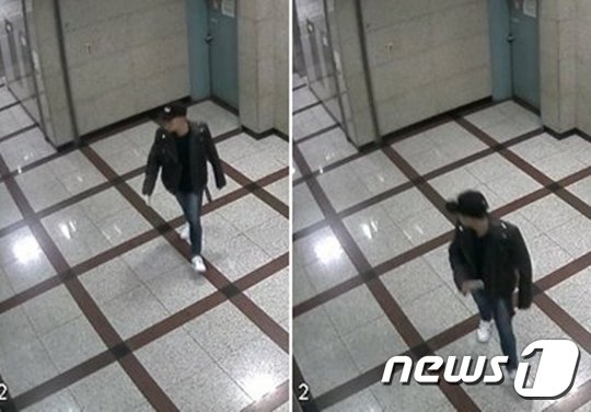 여성이 네이트판에 올린 사건 당시 CCTV 화면 © 뉴스1