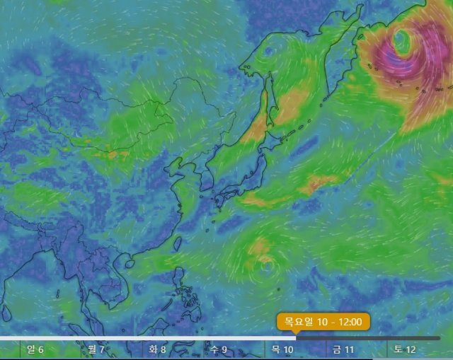 민간 기상전문업체 윈디닷컴에 따르면 오는 10일쯤 태풍 발생 가능성이 있다. (윈디닷컴 갈무리)© 뉴스1