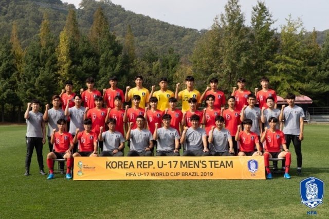 브라질에서 열리는 U-17 월드컵에 참가하는 대표팀이 ‘우승’이라는 다부진 포부를 밝혔다. (대한축구협회 제공) © 뉴스1