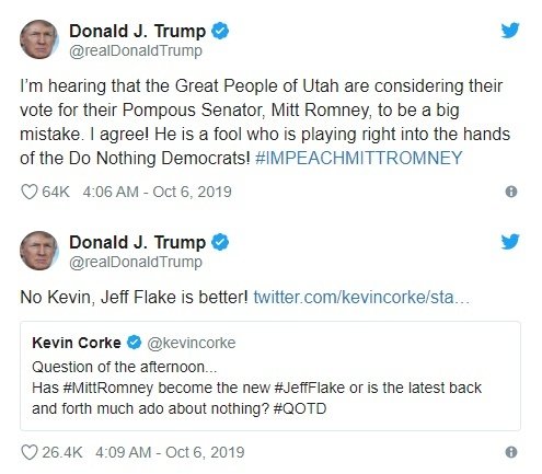 도널드 트럼프 대통령 트위터 갈무리