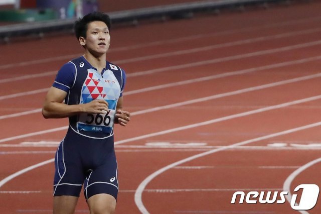 김국영이 100회 전국체육대회 남자 100m 우승을 차지했다.  © News1