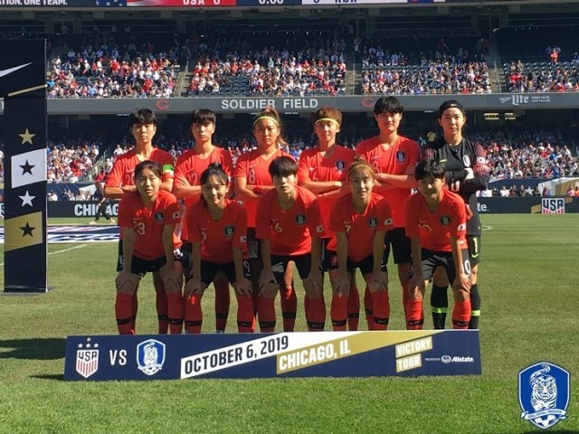 한국여자축구대표팀이 최강 미국과의 친선경기에서 1-1로 비겼다. 지소연이 선제골의 주인공이었다. (대한축구협회 제공) © 뉴스1