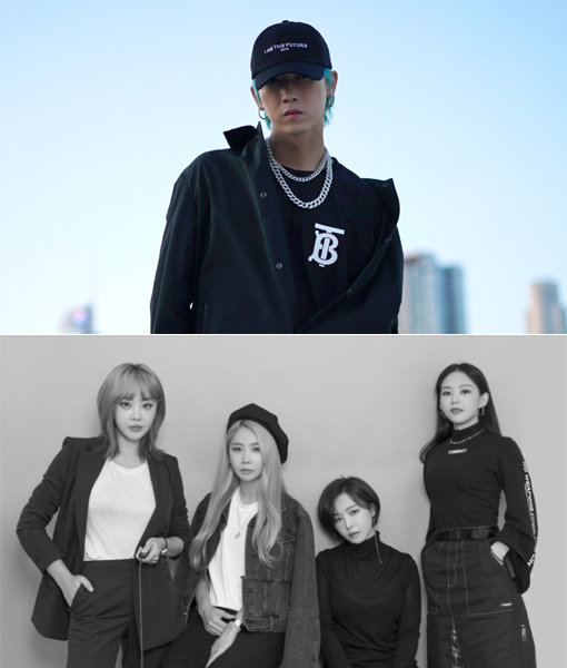 가수 장우혁(위쪽)-브아걸. 사진제공｜WH CREATIVE·포토매틱