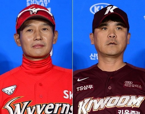 SK 염경엽 감독(왼쪽)-키움 장정석 감독. 인천｜김민성 기자 marineboy@donga.com