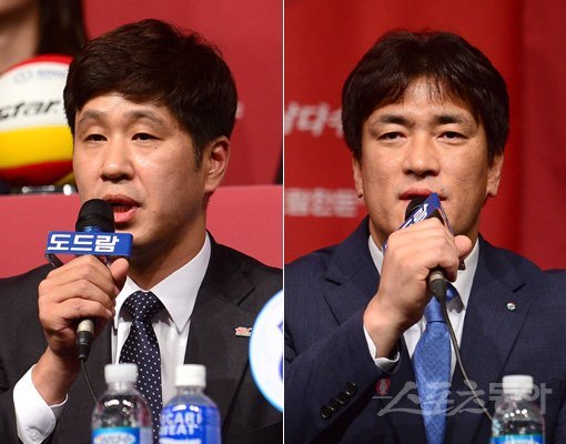 도로공사 김종민 감독(왼쪽)-GS칼텍스 차상현 감독. 김종원 기자 won@donga.com