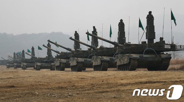 육군 20사단 K-2 흑표 전차. © News1
