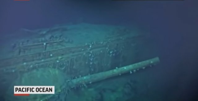 미국 하와이 제도 부근 심해에서 발견된 일본군 항공모함 ‘가가’의 잔해. (출처 = AP통신 유튜브)© 뉴스1