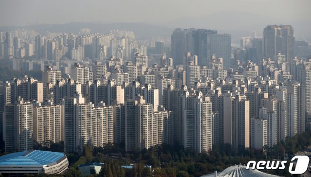 서울 송파구의 아파트 밀집지역의 모습.© News1