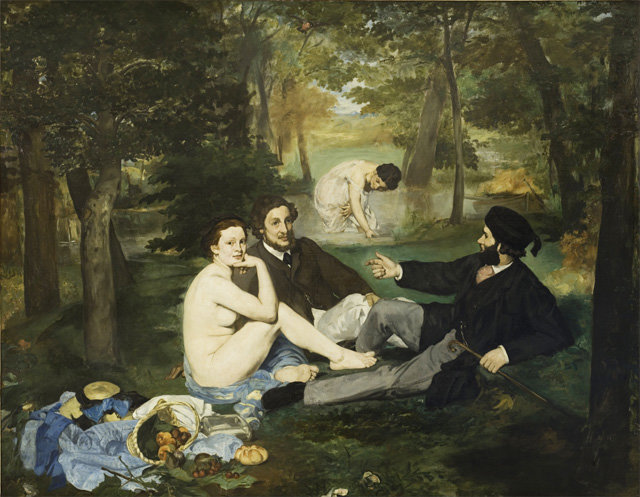 에두아르 마네 ‘풀밭 위의 점심식사’, 1863년.