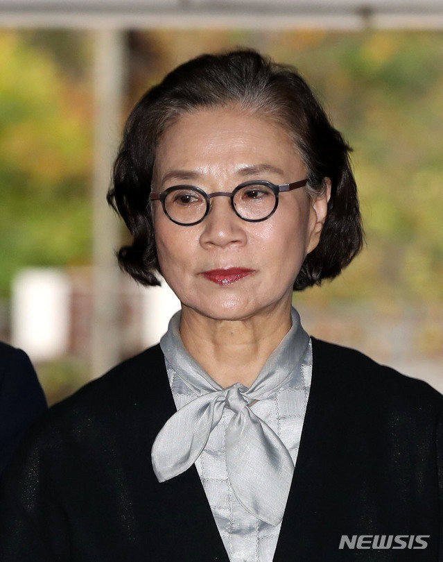 고(故) 조양호 한진그룹 회장의 부인 이명희. 사진=뉴시스