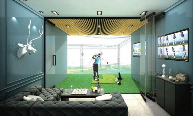 최신식 시설을 갖춘 럭셔리한 야외 스크린 골프 공간 ‘로열 박스’.