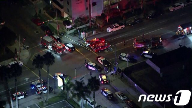 미국 로스앤젤레스 롱비치 총격사건 현장. (CNN) © 뉴스1