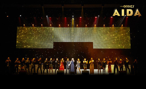 28일 서울 용산구 블루스퀘어 아이마켓홀에서 열린 뮤지컬 ‘아이다‘ 쇼케이스. 사진제공｜신시컴퍼니