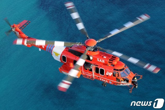 지난달 31일 오후 11시25분쯤 독도 남방 1㎞ 해상에서 영남119특수구조대 헬기가 추락했다. (에어버스 홈페이지 캡처)