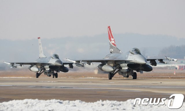 ?? ?????? ‘???? ???’(Vigilant ACE) ??? ?? ??? ??? 2017? 12? ?? ??? ??? ????? ?????? F-16 ????? ???? ???? ??. .2017.12.6/??1 ? News1 ???????