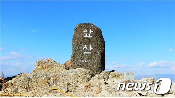 대구 도심의 허파 역할을 하는 앞산 정상부(해발 658.7m)가 오는 12월 일반에 공개된다. 사진은 정상부 표지석. (대구시 제공) 2019.11.22©뉴스1