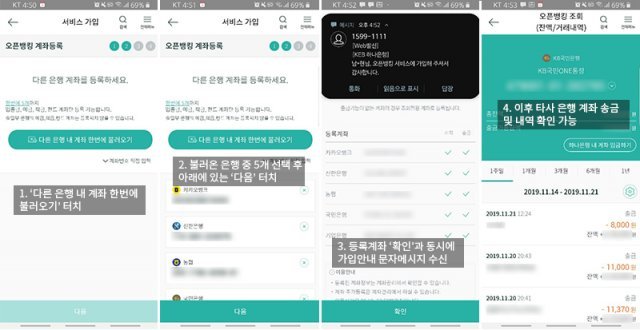 복잡한 절차를 거치고 나면, KEB 하나은행 앱으로 타사 은행 계좌를 쓸 수 있다. (출처=IT동아)