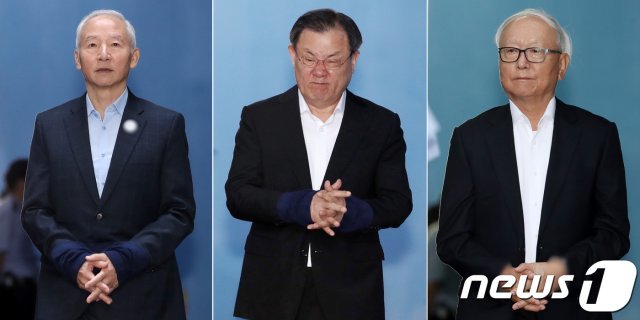 남재준(왼쪽부터), 이병기, 이병호 전 국가정보원장/뉴스1 © News1 민경석 기자