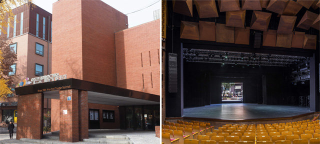 서울 종로구 대학로 아르코예술극장(왼쪽 사진)과 대극장. 대극장은 무대 폭이 깊어 다양한 시도가 가능하다.
