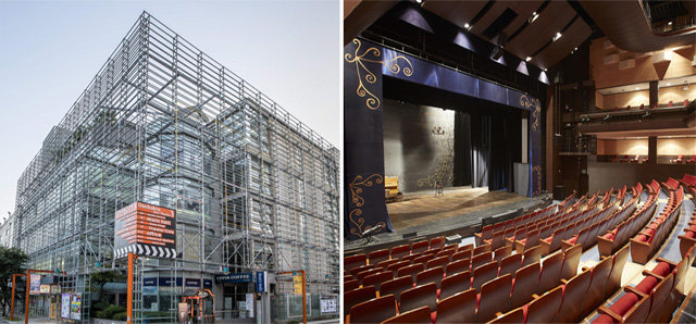 대학로예술극장(왼쪽 사진)과 대극장. 대극장은 2층에서도 무대가 잘 보인다. 한국문화예술위원회 제공