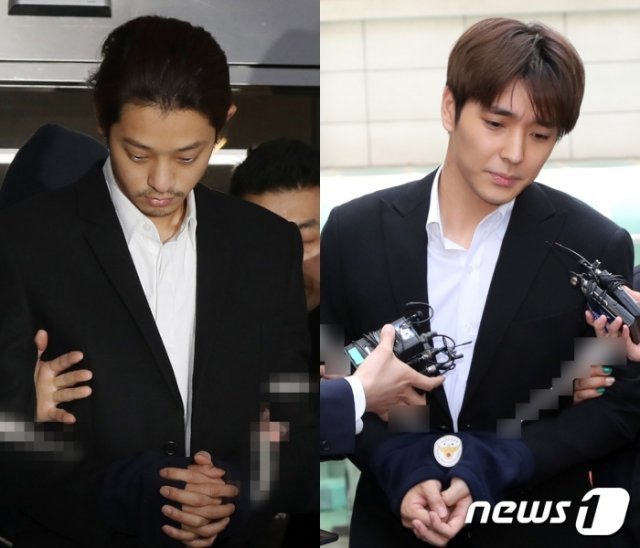 정준영씨(왼쪽)와 최종훈씨. © 뉴스1