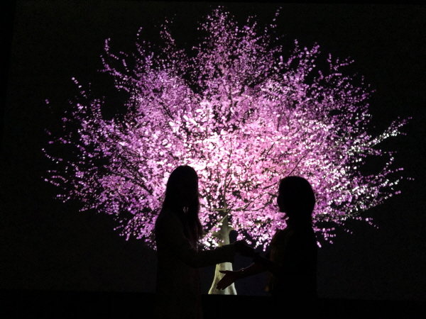 리사박의 인터랙티브 작품 ‘블루밍(Blooming)’.