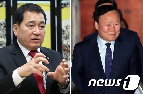 자유한국당 심재철 의원(왼쪽)  김재원 의원 2019.12.5/뉴스1 © News1