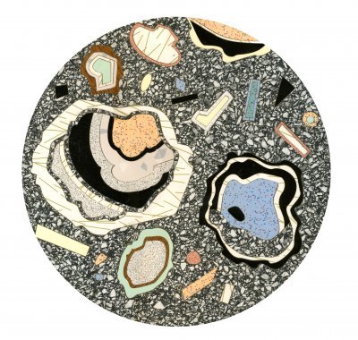 달의 크리에이터를 형상화한 ‘문록(Moon Rock) 테이블’. 베단로라우드스튜디오 제공