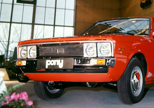 1974년 이탈리아 토리노 모터쇼에서 처음 공개된 포니1의 모습. 현대자동차 제공
