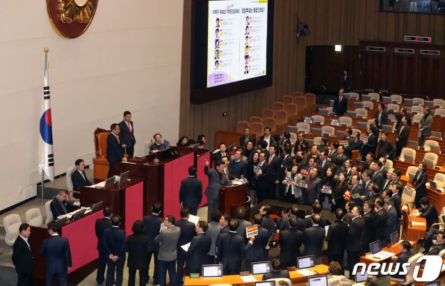 국회 본회의장 전경. 2019.12.23/뉴스1 © News1