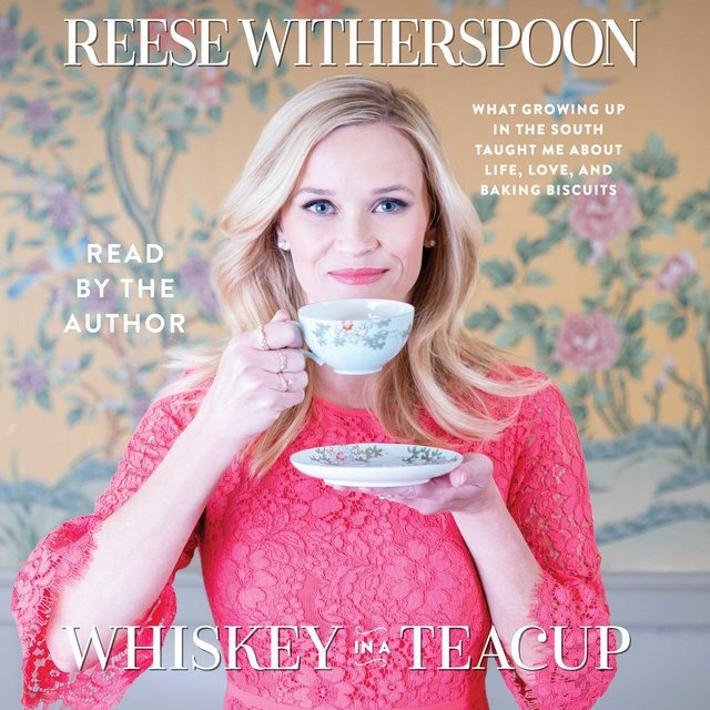 스토리텔에서 선보인 리스 위더스푼의 책 ‘위스키 인 어 티컵(Whiskey in a Teacup)’의 표지. 힐러리 클린턴, 케이트 윈즐릿 등 유명 인사가 낭독에 참여했다. 스토리텔 제공