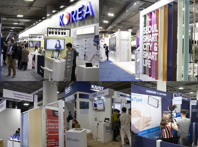 대한민국 스타트업 부스는 기관별로 파편화돼있다.(출처=IT동아)