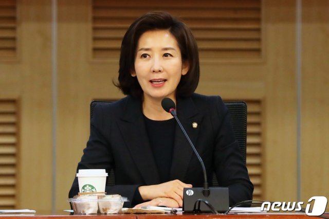 나경원 자유한국당 전 원내대표가 13일 오전 서울 여의도 국회에서 열린 ‘내집마련 꿈 걷어찬 문정부 부동산대책, 진단과 과제’ 서울시당 정책토론회에서 모두발언을 하고 있다. © News1