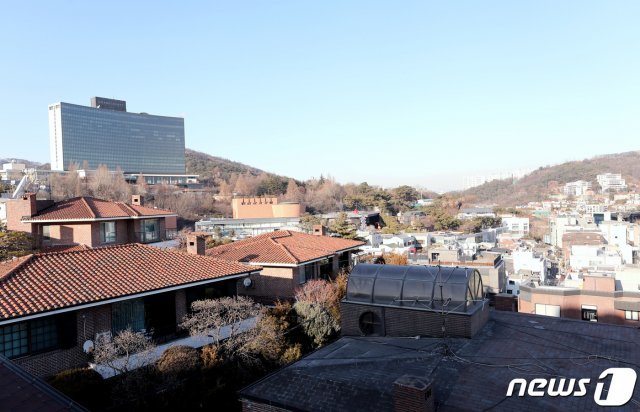 서울 용산구 한남동 일대 단독주택단지 모습. 2019.1.24/뉴스1 © News1