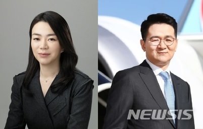 조현아 전 대한항공 부사장(왼), 조원태 한진그룹 회장(오).사진=뉴시스(한진 제공)