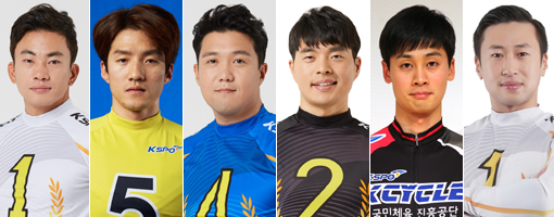 20기 정종진-18기 박용범-19기 류재열-21기 황인혁-22기 최래선-23기 강호(왼쪽부터).