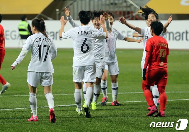 여자축구대표팀 선수들뉴스1 © News1