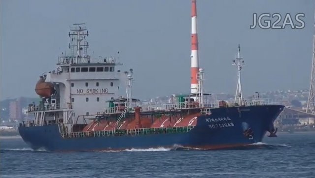 한국 국적의 가스운반선 ‘제7에스제이가스(NO.7 SJ GAS, 2691톤). 유튜브 화면 캡쳐 © 뉴스1