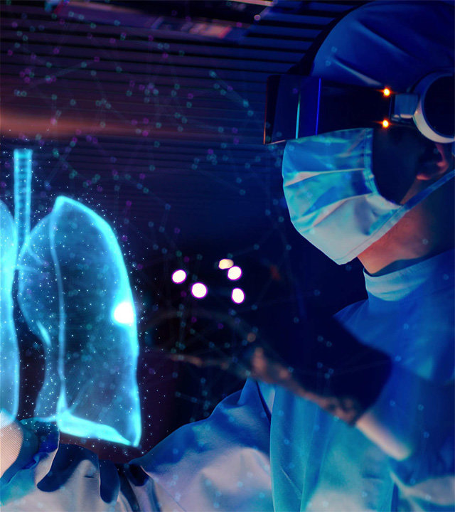 미래에는 로봇 수술과 영상 유도 수술이 널리 시행될 것으로 전망된다. 가상현실과 영상유도 기술을 활용해 수술하는 미래의 모습을 가상으로 만든 이미지. 사진 출처 고려대 의료원이 만든 ‘미래의 병원’ 영상