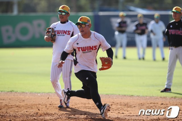 LG 2루 경쟁을 펼치고 있는 정주현. (LG 트윈스 제공)