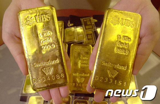 금괴(골드 바). © AFP=뉴스1
