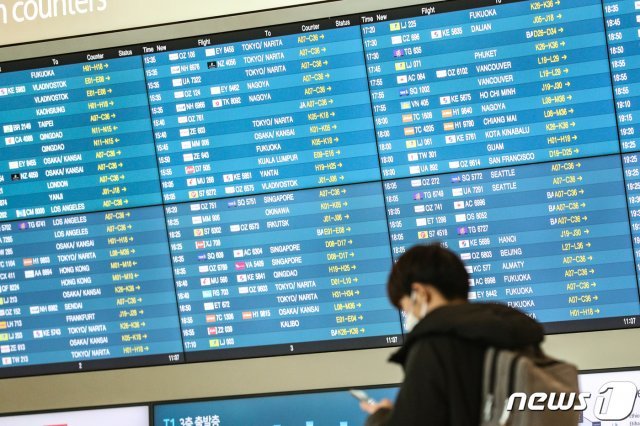 사진은 25일 한산한 모습을 보이고 있는 인천국제공항 제1터미널 출국장. ⓒ News1