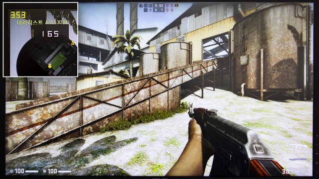 그래픽 카드가 초당 353회 재생하고, 모니터가 165회 재생한다. 통상적인 모니터는 60회 수준에 그친다.(출처=IT동아)