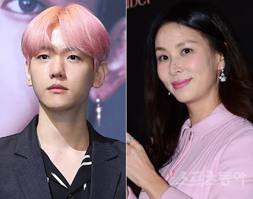 그룹 엑소 백현(왼쪽)-배우 고소영. 스포츠동아DB