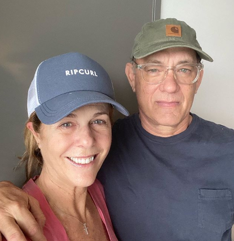 톰 행크스와 그의 아내 리타 윌슨. 사진=톰 행크스 인스타그램.